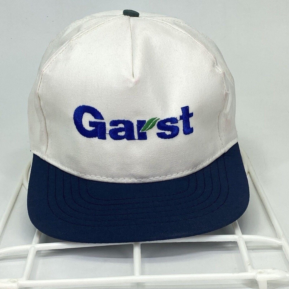 Vintage Swingster‎ GARST Seed Snapback Hat White Blue
